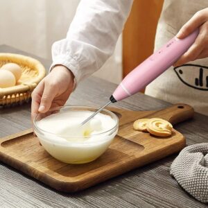 Rechargeable Handheld Milk Frother – 3-speed Electric Coffee Mixer